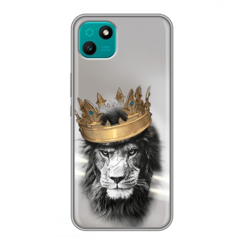 Дизайнерский силиконовый чехол для Wiko T10 Лев с короной