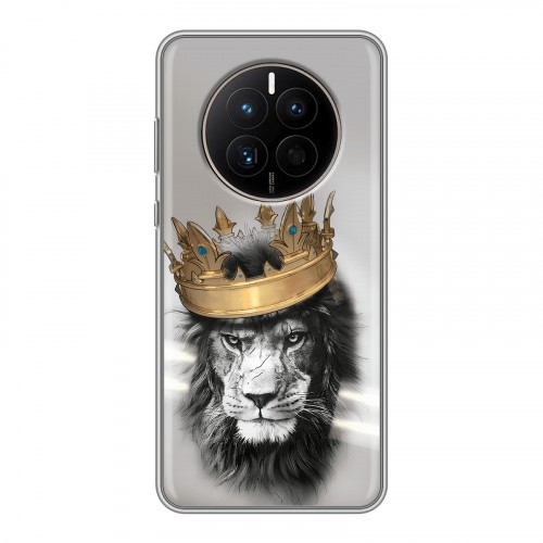 Дизайнерский силиконовый с усиленными углами чехол для Huawei Mate 50 Лев с короной