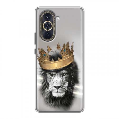 Дизайнерский силиконовый с усиленными углами чехол для Huawei Nova 10 Лев с короной