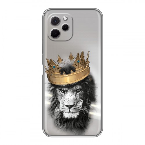 Дизайнерский силиконовый с усиленными углами чехол для Huawei Nova Y61 Лев с короной