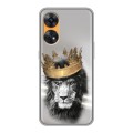Дизайнерский силиконовый чехол для OPPO Reno8 T Лев с короной