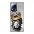 Дизайнерский силиконовый чехол для Xiaomi 13 Lite Лев с короной