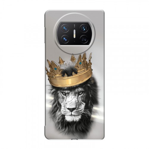 Дизайнерский пластиковый чехол для Huawei Mate X3 Лев с короной