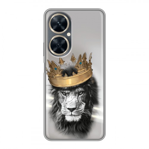 Дизайнерский силиконовый чехол для Huawei Nova 11i Лев с короной