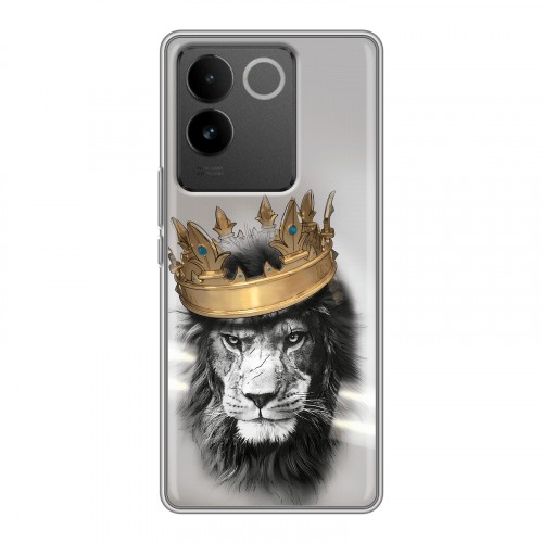Дизайнерский силиконовый чехол для Vivo S17e Лев с короной