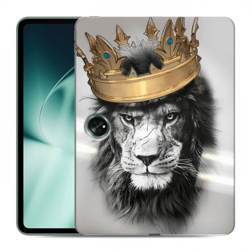 Дизайнерский силиконовый чехол для OnePlus Pad Лев с короной