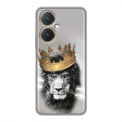 Дизайнерский силиконовый чехол для Vivo Y27 4G Лев с короной