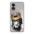 Дизайнерский силиконовый чехол для OPPO A38 4G Лев с короной