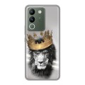 Дизайнерский силиконовый чехол для Vivo V29e Лев с короной