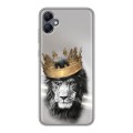 Дизайнерский силиконовый чехол для Samsung Galaxy A05 Лев с короной