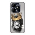 Дизайнерский силиконовый чехол для Itel P55 4G Лев с короной