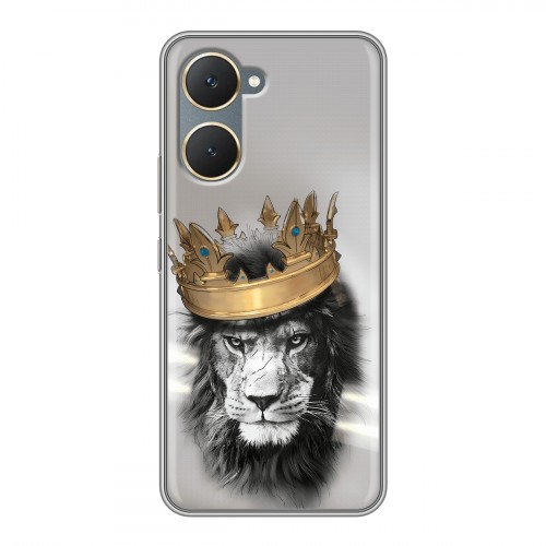 Дизайнерский силиконовый чехол для Vivo Y03 Лев с короной