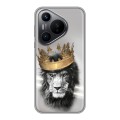 Дизайнерский силиконовый чехол для Huawei Pura 70 Лев с короной