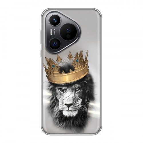 Дизайнерский силиконовый чехол для Huawei Pura 70 Лев с короной