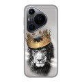 Дизайнерский силиконовый чехол для Huawei Pura 70 Pro Лев с короной