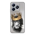 Дизайнерский силиконовый чехол для Realme C63 Лев с короной