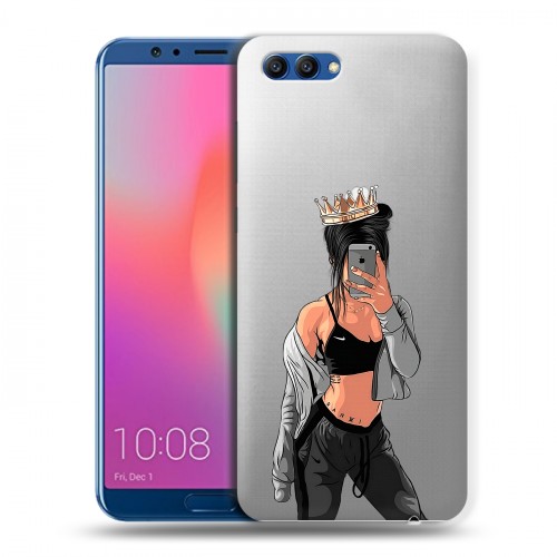 Полупрозрачный дизайнерский пластиковый чехол для Huawei Honor View 10 Женские принты