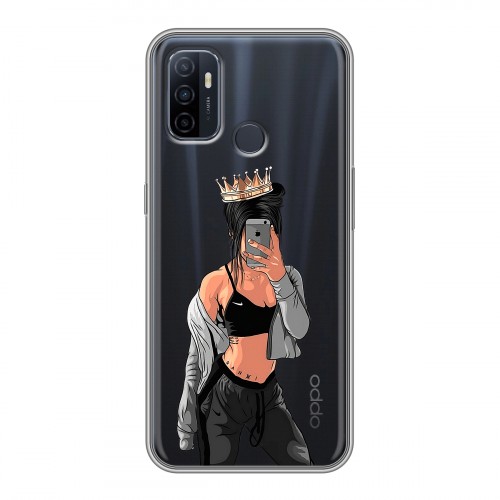 Полупрозрачный дизайнерский силиконовый чехол для OPPO A53 Женские принты