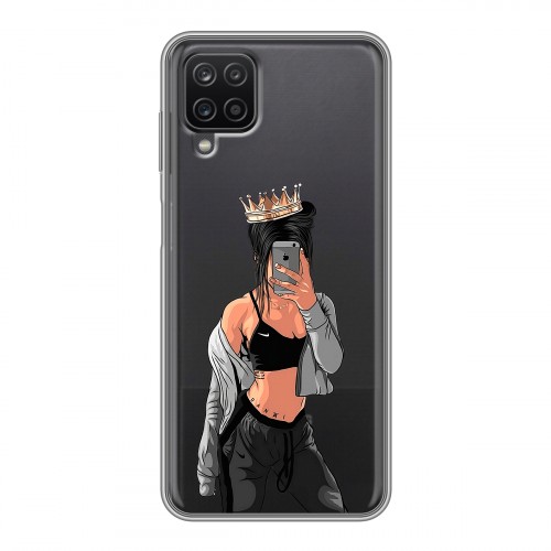 Полупрозрачный дизайнерский пластиковый чехол для Samsung Galaxy A12 Женские принты