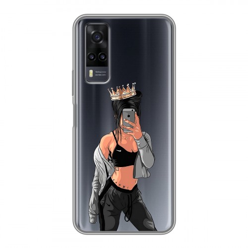 Полупрозрачный дизайнерский пластиковый чехол для Vivo Y31 Женские принты