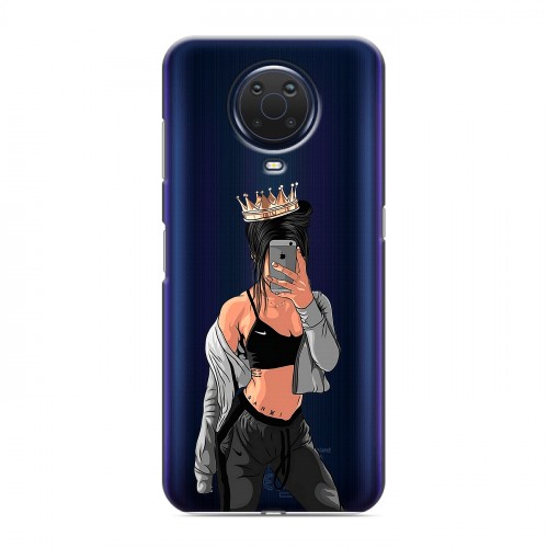 Полупрозрачный дизайнерский силиконовый чехол для Nokia G20 Женские принты