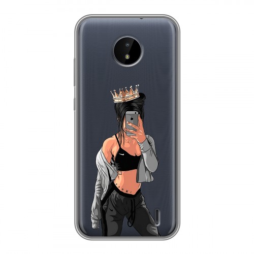 Полупрозрачный дизайнерский пластиковый чехол для Nokia C20 Женские принты