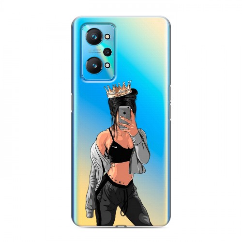 Полупрозрачный дизайнерский силиконовый чехол для Realme GT Neo 2 Женские принты