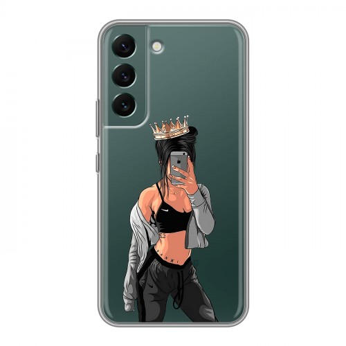 Полупрозрачный дизайнерский пластиковый чехол для Samsung Galaxy S22 Женские принты