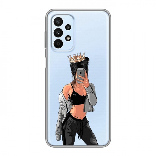 Полупрозрачный дизайнерский силиконовый чехол для Samsung Galaxy A23 Женские принты