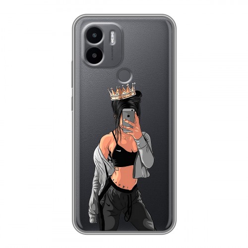 Полупрозрачный дизайнерский силиконовый чехол для Xiaomi Redmi A1 Plus Женские принты