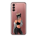 Полупрозрачный дизайнерский пластиковый чехол для Samsung Galaxy A04s Женские принты