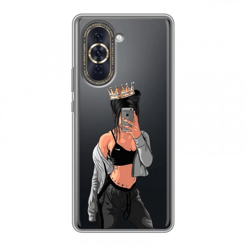 Полупрозрачный дизайнерский пластиковый чехол для Huawei Nova 10 Женские принты