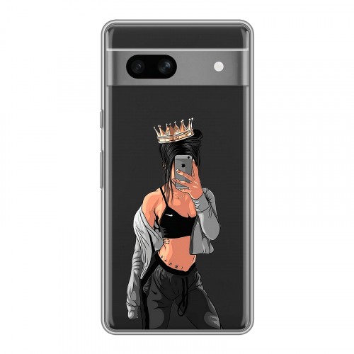 Полупрозрачный дизайнерский пластиковый чехол для Google Pixel 7A Женские принты