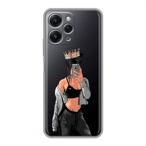 Полупрозрачный дизайнерский пластиковый чехол для Xiaomi RedMi 12 Женские принты