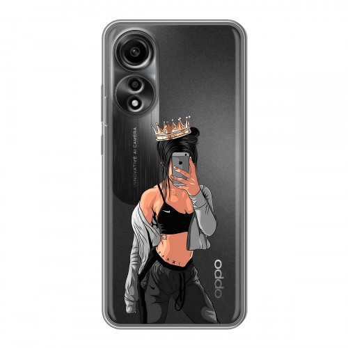 Полупрозрачный дизайнерский пластиковый чехол для OPPO A78 4G Женские принты