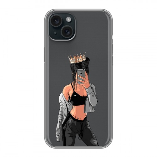 Полупрозрачный дизайнерский пластиковый чехол для Iphone 15 Plus Женские принты