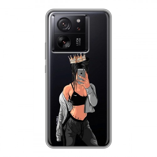 Полупрозрачный дизайнерский пластиковый чехол для Xiaomi 13T Женские принты