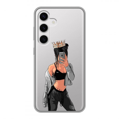 Полупрозрачный дизайнерский пластиковый чехол для Samsung Galaxy S24 Женские принты