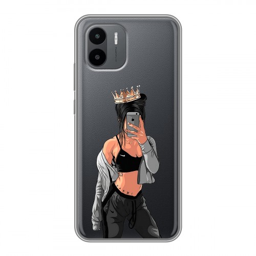 Полупрозрачный дизайнерский силиконовый чехол для Xiaomi Redmi A2 Женские принты