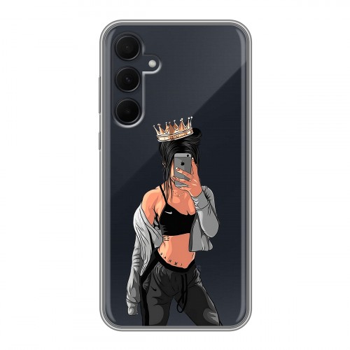 Полупрозрачный дизайнерский пластиковый чехол для Samsung Galaxy A35 Женские принты