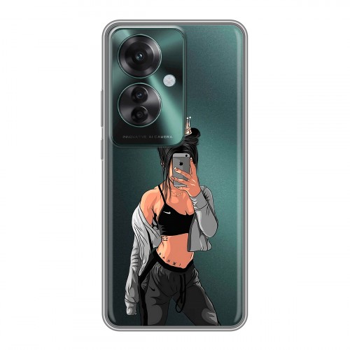 Полупрозрачный дизайнерский пластиковый чехол для Oppo Reno 11F Женские принты