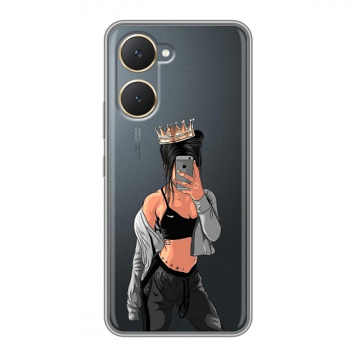 Полупрозрачный дизайнерский пластиковый чехол для Vivo Y03 Женские принты