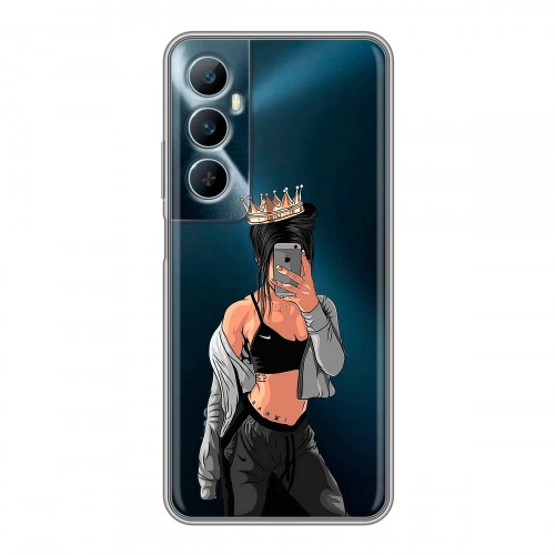 Полупрозрачный дизайнерский пластиковый чехол для Realme C65 Женские принты