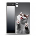 Дизайнерский пластиковый чехол для Sony Xperia E5 Коты