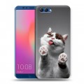 Дизайнерский пластиковый чехол для Huawei Honor View 10 Коты