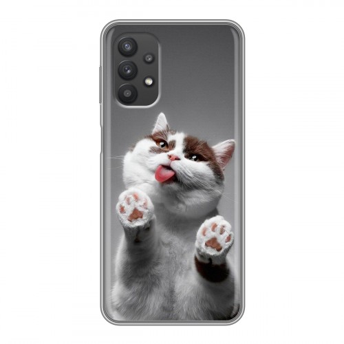 Дизайнерский силиконовый чехол для Samsung Galaxy A32 Коты