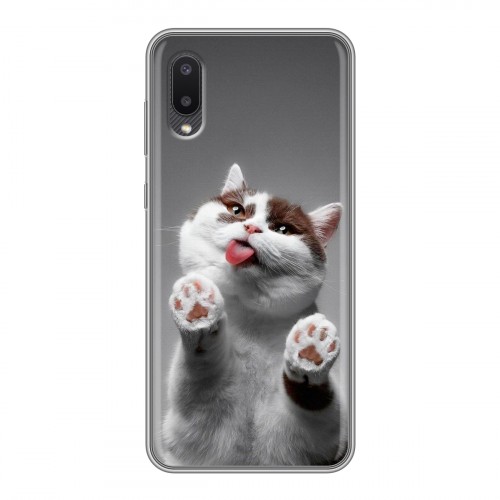 Дизайнерский силиконовый чехол для Samsung Galaxy A02 Коты