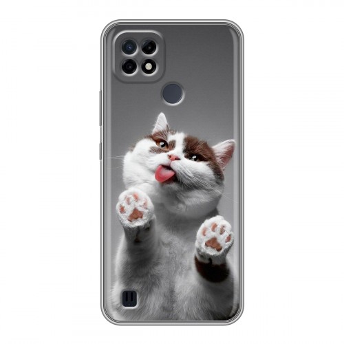 Дизайнерский силиконовый чехол для Realme C21 Коты