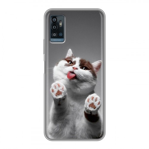 Дизайнерский пластиковый чехол для ZTE Blade A71 Коты