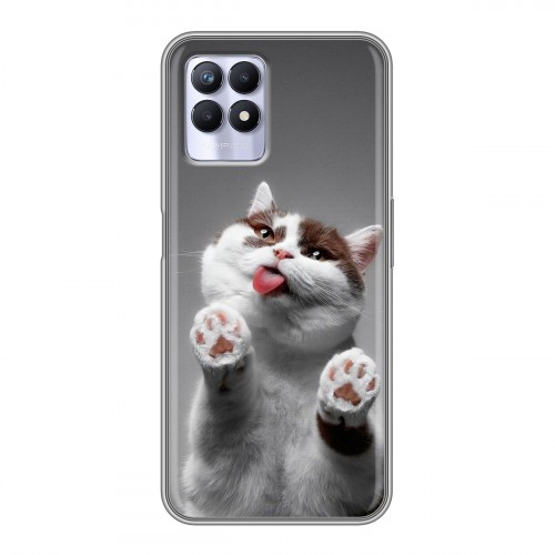 Дизайнерский силиконовый чехол для Realme 8i Коты